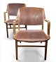 Ax Armchairs in Teak and Beech by Peter Hvidt & Orla Mølgaard for Fritz Hansen, Denmark, 1950