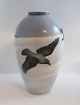 Royal Copenhagen. Vase with crows. Model 1412 - 47D. Heigth 22.5 cm (1 quality). Produced before 1923.